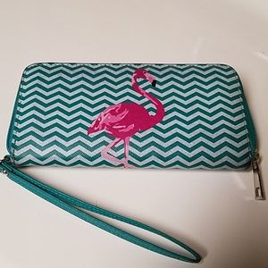 Pink flamingo wallet